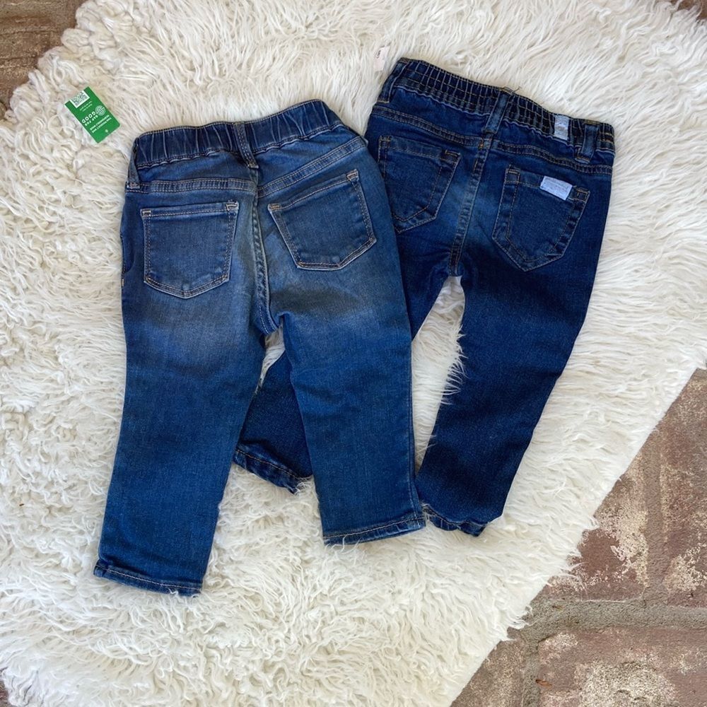New With Tags Toddler Bundle of Jeans Seven for All Mankind 18 M Gap 18M New - Picture 3 of 14